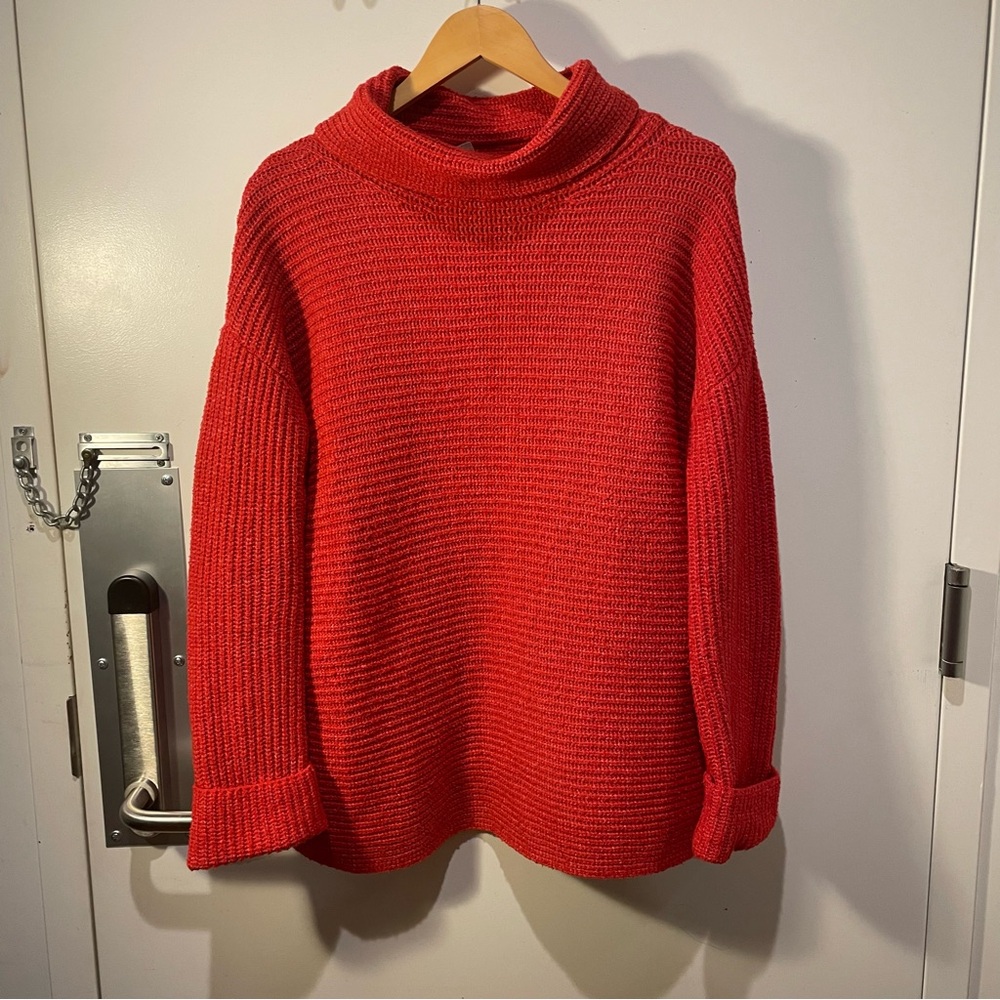 Pilcro Anthropologie Pilcro Women's Red Turtleneck Pullover Sweater Size XS